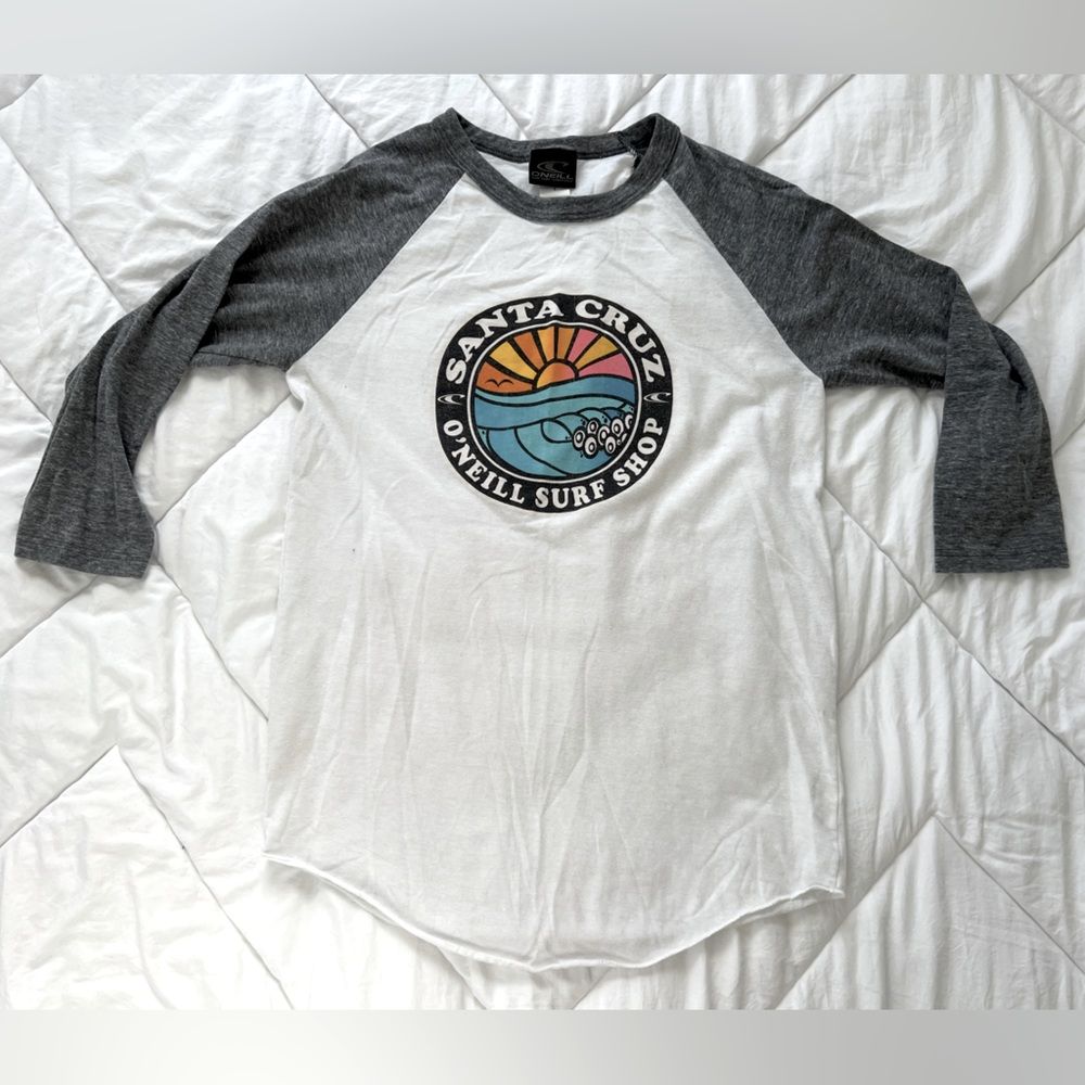 WOMENS O’NEILL SANTA CRUZ SURF SHOP 3/4 SLEEVE TEE